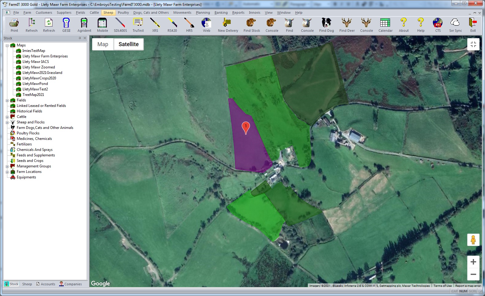 FarmIT 3000 with Embedded Google Maps