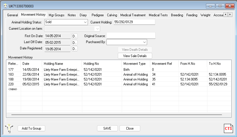 FarmIT 3000 - Cattle Animals Movement Data and History