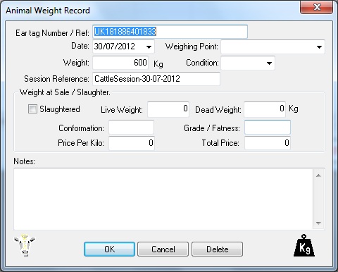 Cattle Weight Record